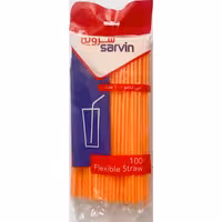 نی تاشو رنگ نارنجی (بسته100عددی)