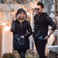 ست سیوشرت زنانه و مردانه جنس مکلون و چرم پشت کرک Ap-ارسال رایگان