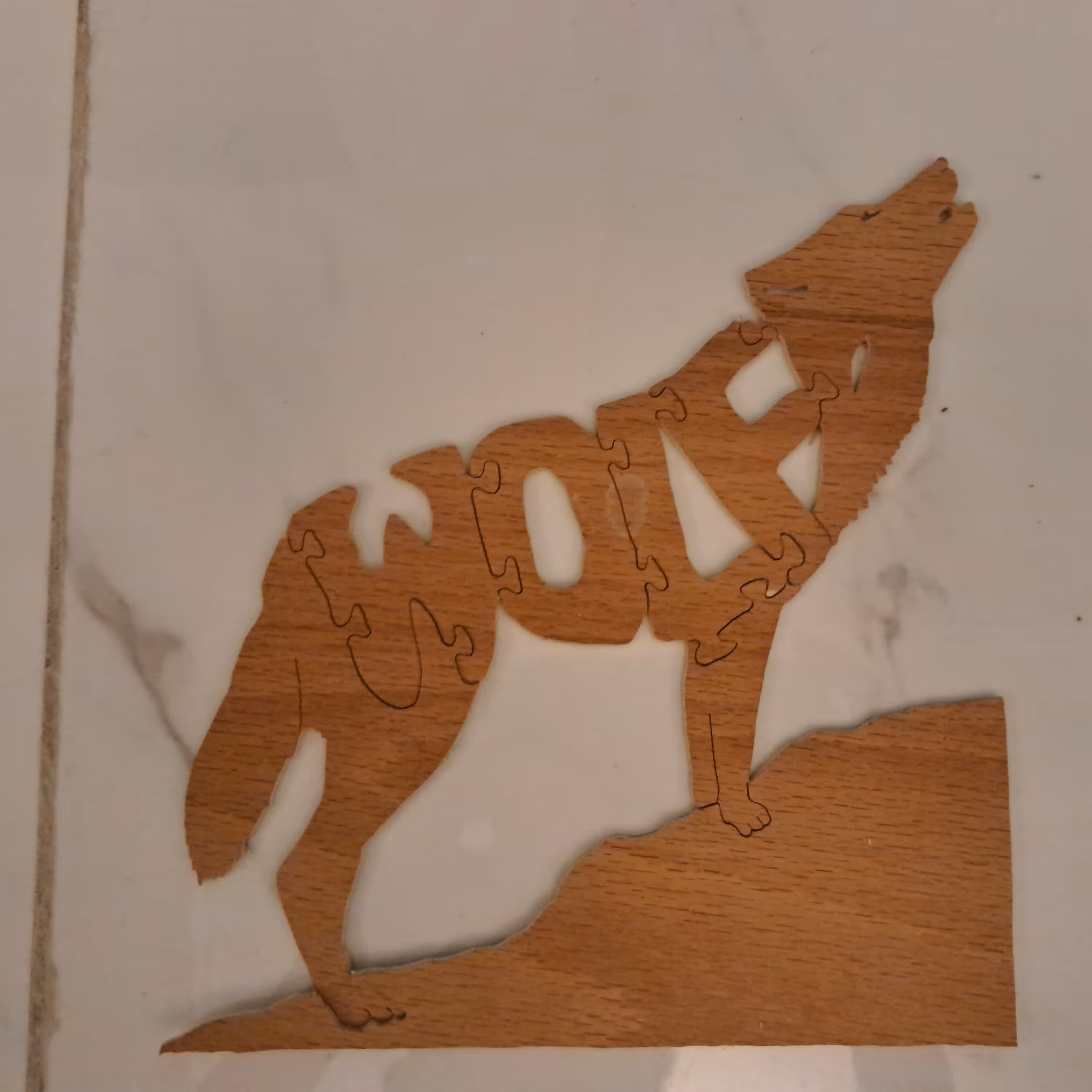 پازل چوبی طرح گرگ((WOLF))