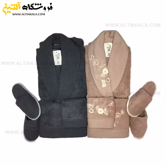 سرویس حوله عروس و داماد 10تکه گلدوزی سه بعدی برند DILAY