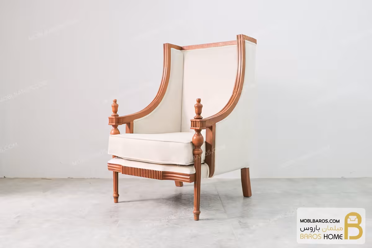 مبل تک نفره کلاسیک جدید لیون