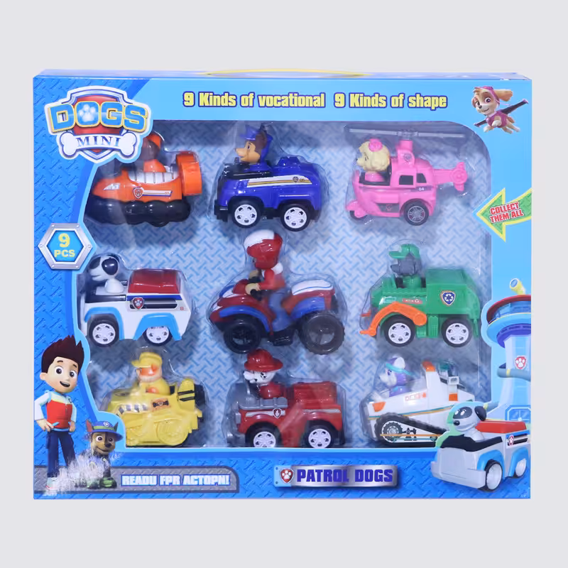 ماشین بازی مدل سگ های نگهبان و رایدر  کد 45 مجموعه 9 عددی