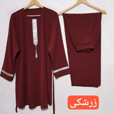 ست تونیک شلوار کریشه سایز بزرگ