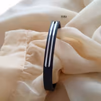 دستبند چرم و نقره