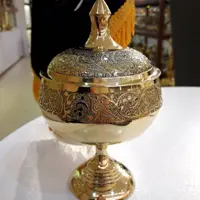 قندان پایه دار طرح طاووس ارتفاع 15س عرض9س