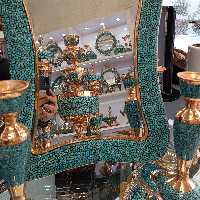 آینه و شمعدان مستطیلی فیروزه کوبی