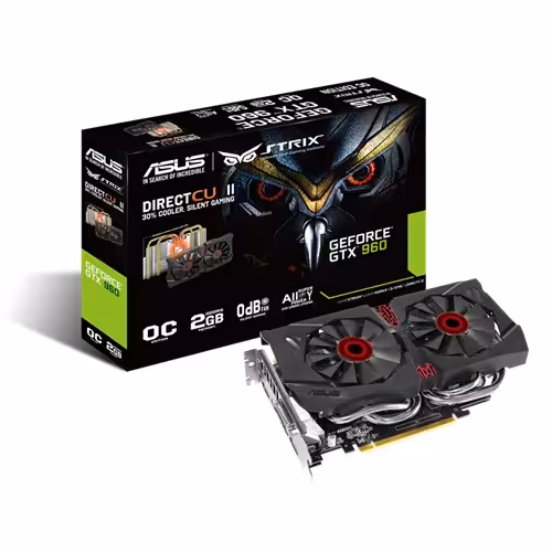 کارت گرافیک  جی تی ایکس 960 ایسوس با قابلیت اورکلاک