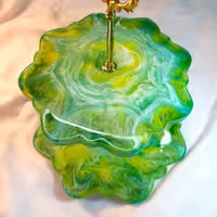 شیرینی خوری رزینی سبز جذاب