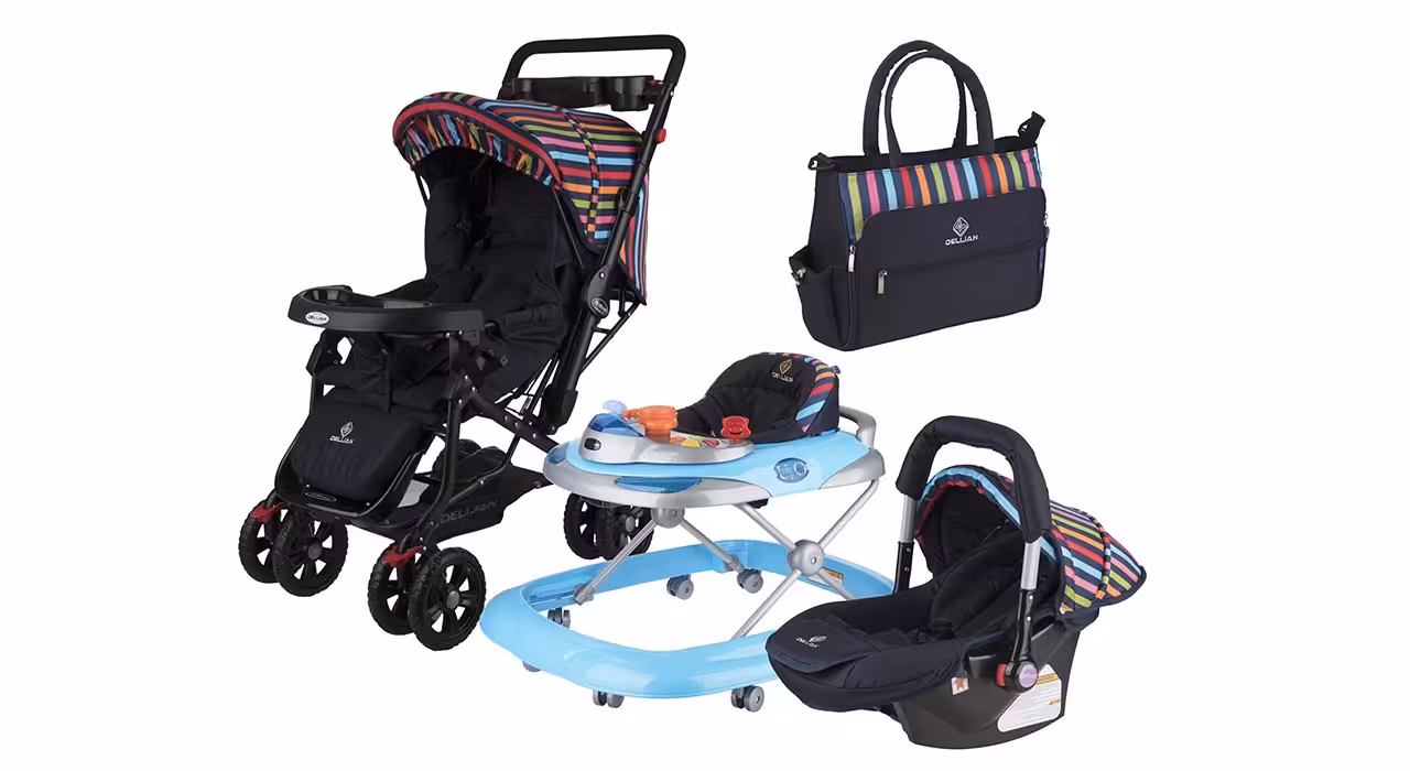 ست کالسکه 4 تیکه مدل استریپت دلیجان