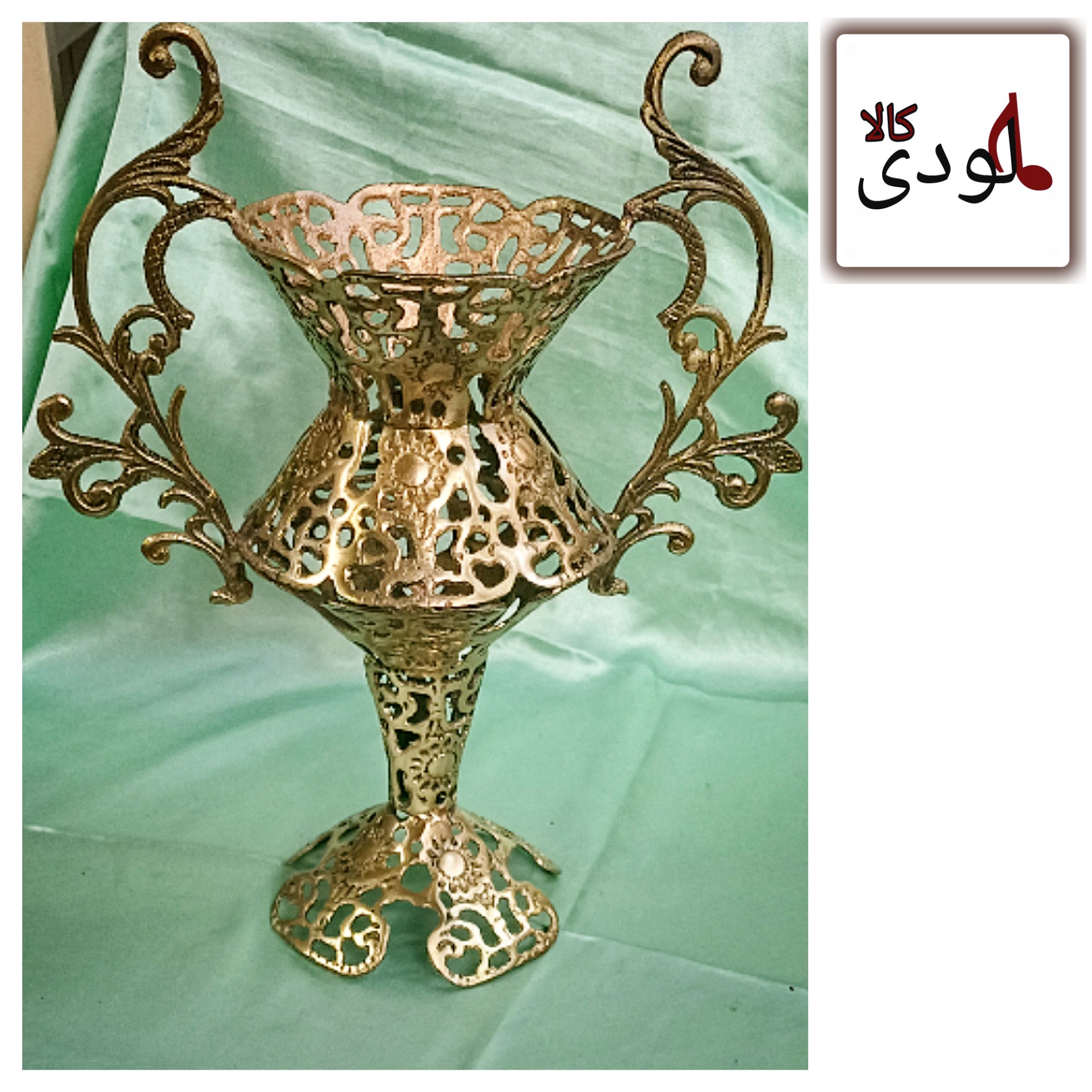 گلدان برنز رومیزی طرح توری