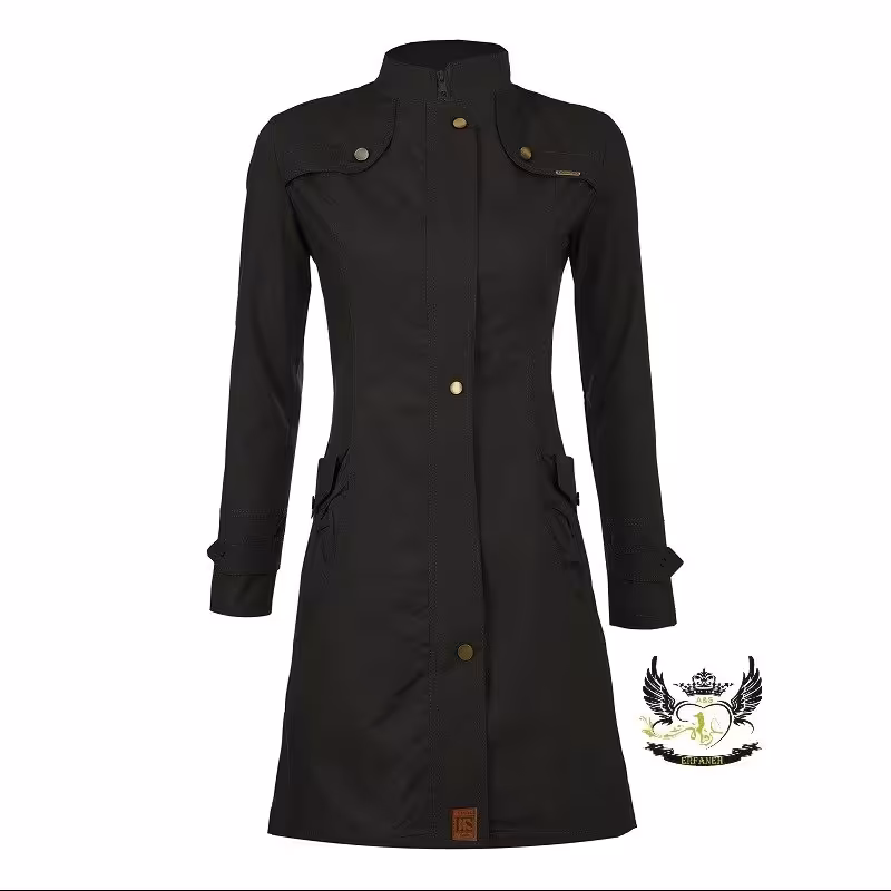 مانتوعرفانه مدل سارینا کتان کش مشکی