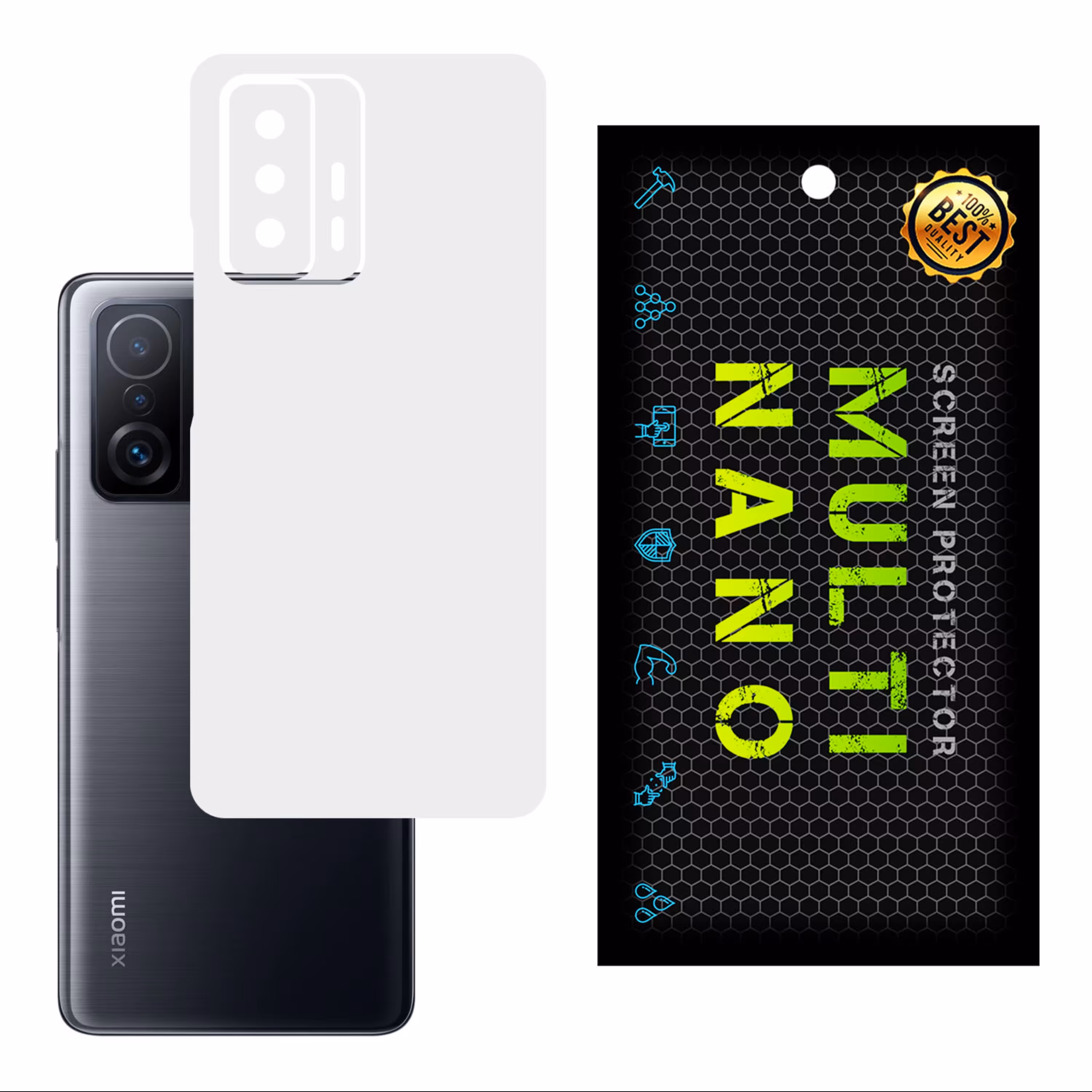 برچسب پوششی MultiNano مدل X-F1M- White برای پشت موبایل شیامی  Mi 11T