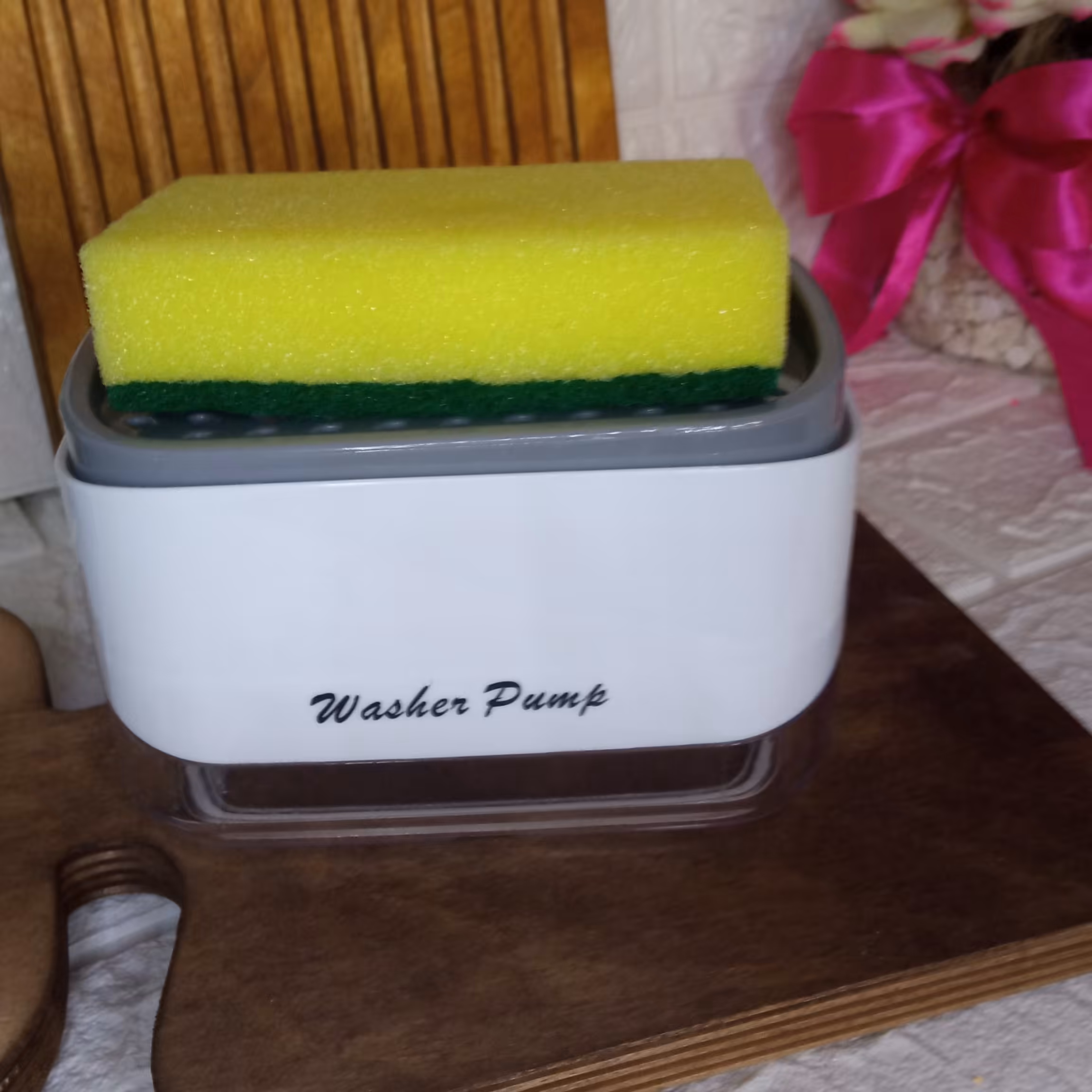 جای مایع ظرفشویی به هراه یک عدد اسکاچ پرفروش کیفیت عالی 