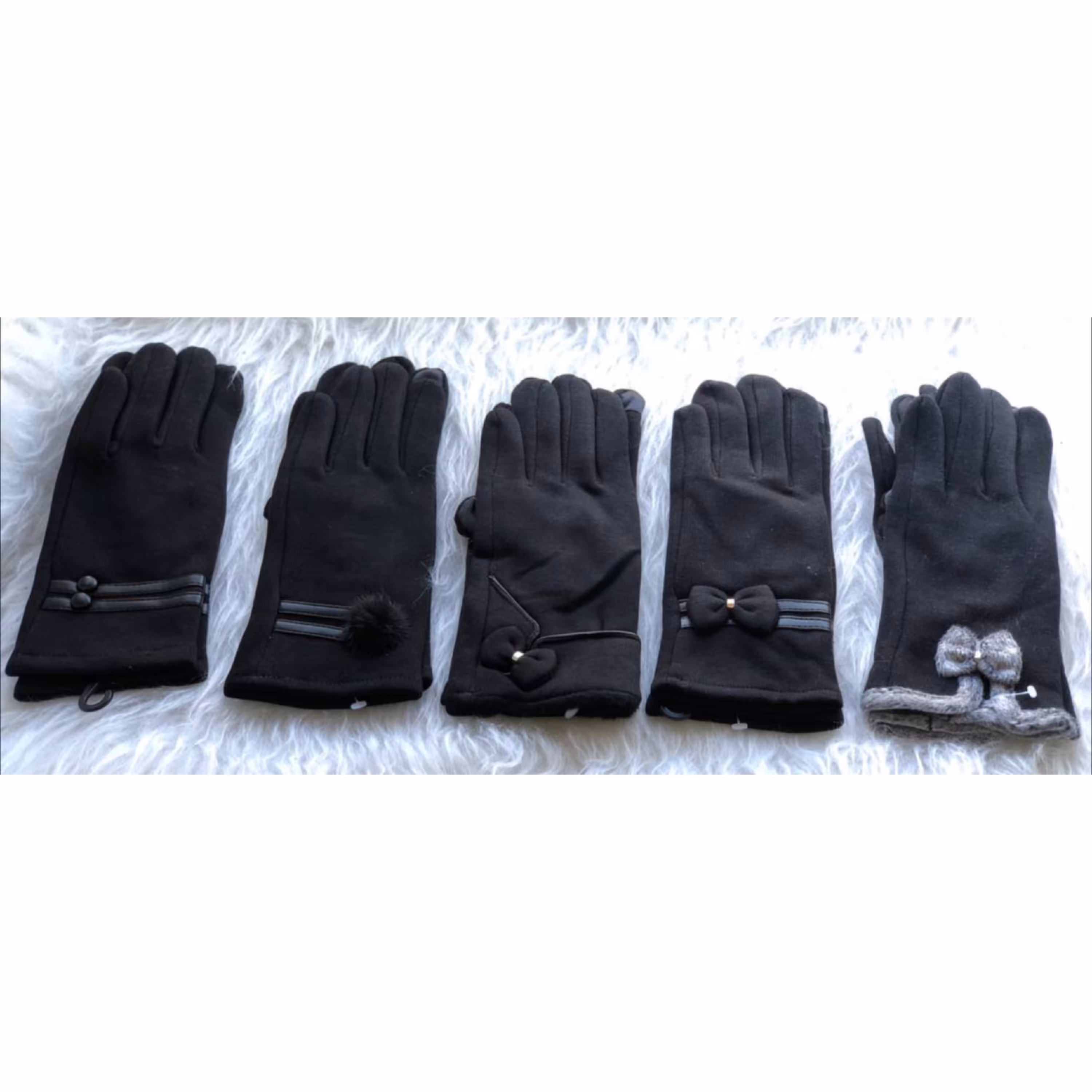 دستکش فوتر زنانه مشکی