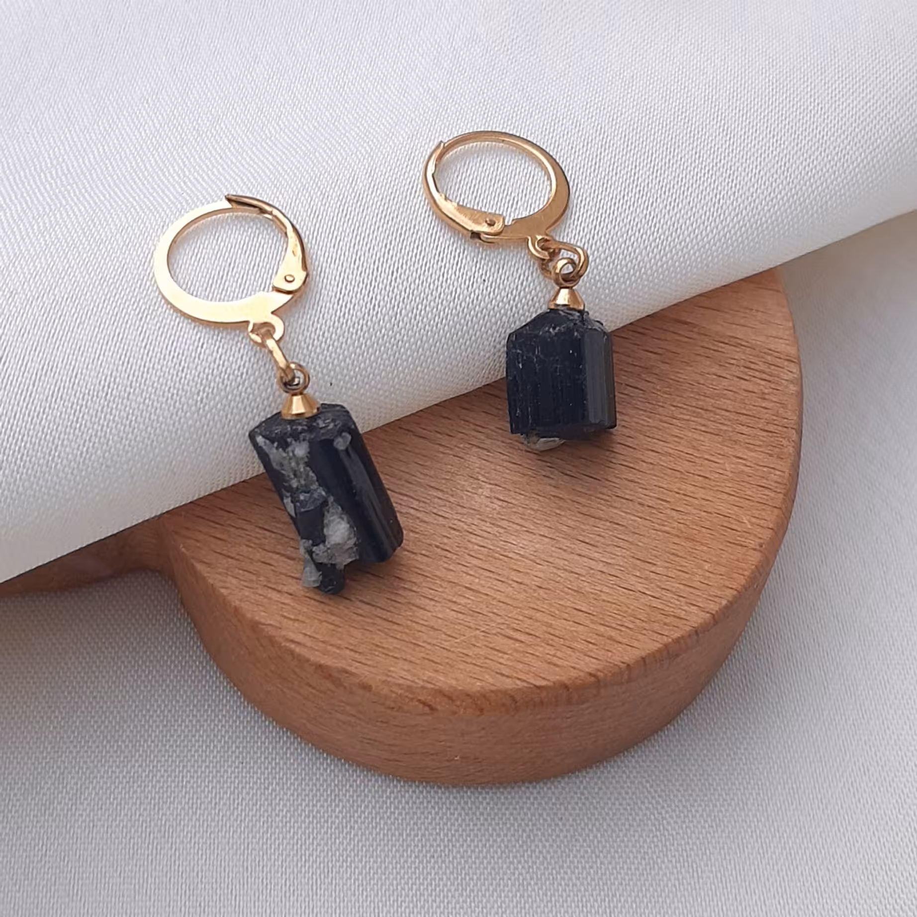 گوشواره تورمالین سیاه  کد 305