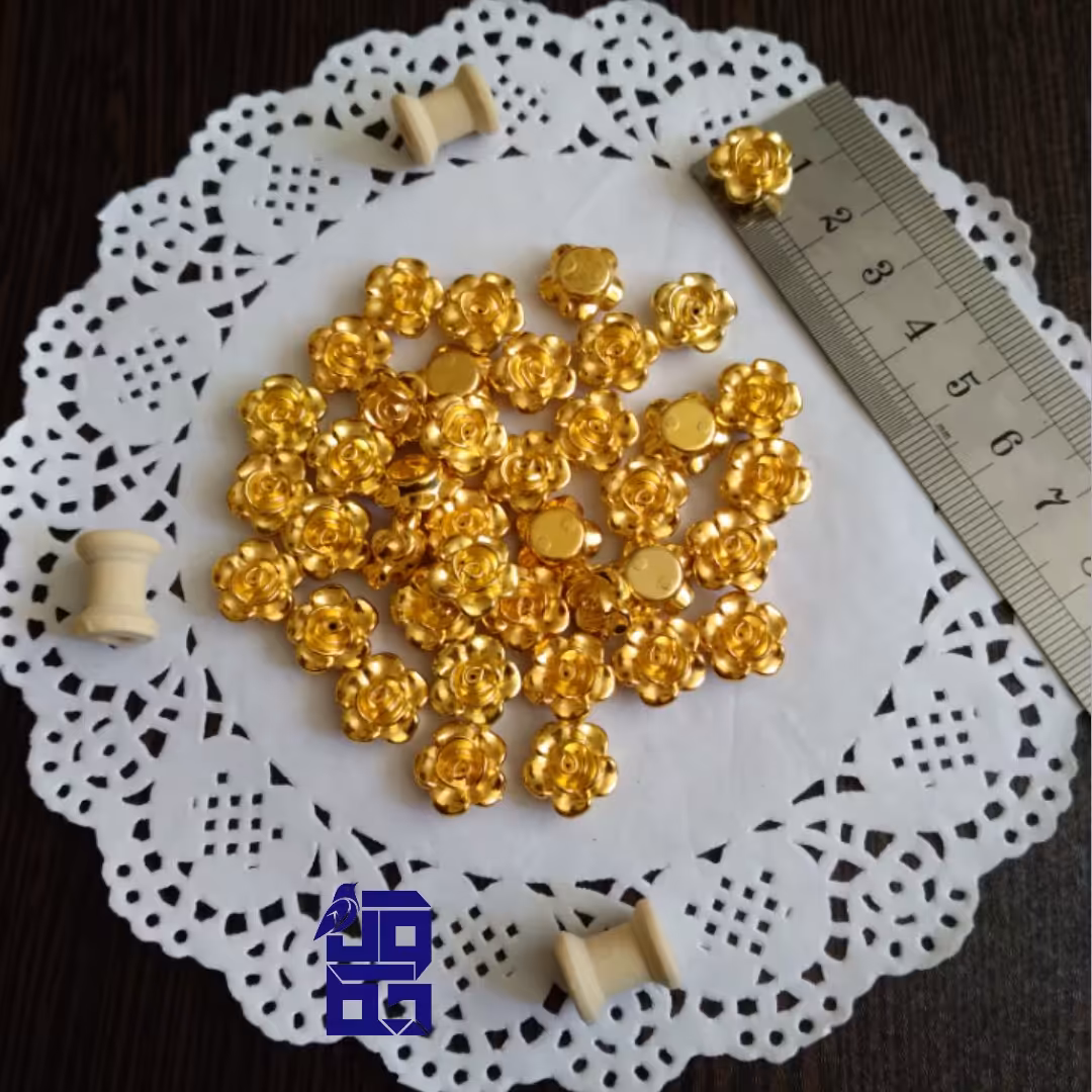 خرجکار پلاستیکی مدل گل طرح فلز پک 10 عددی