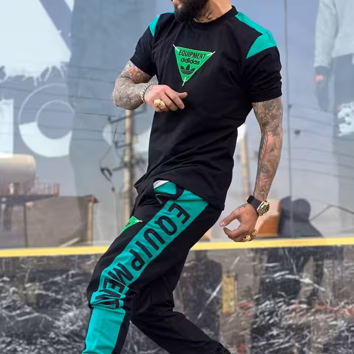 ست گلکسی اسلش و تیشرت تمام گلدوزی 