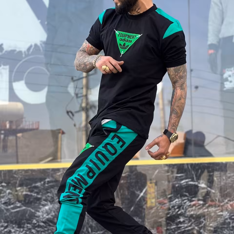 ست گلکسی اسلش و تیشرت تمام گلدوزی