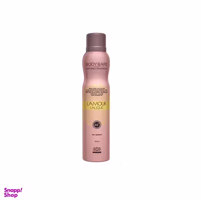 اسپری زنانه بادی کر (Body care) مدل Lalique Lamour حجم 200 میلی لیتر