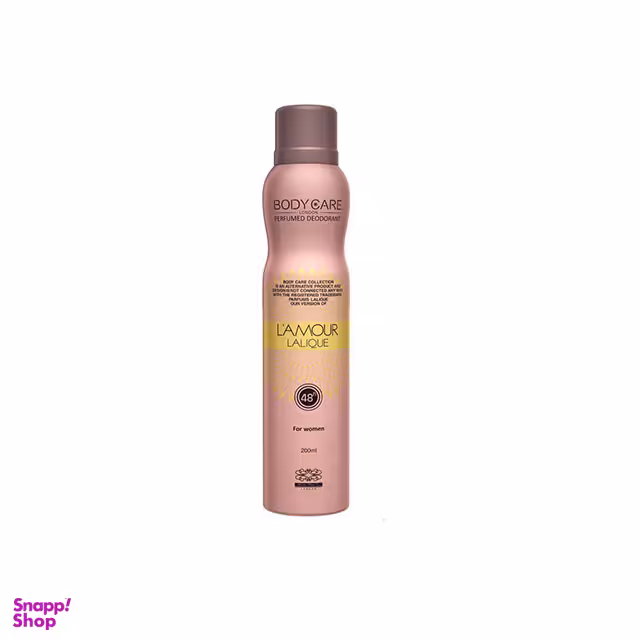 اسپری زنانه بادی کر (Body care) مدل Lalique Lamour حجم 200 میلی لیتر