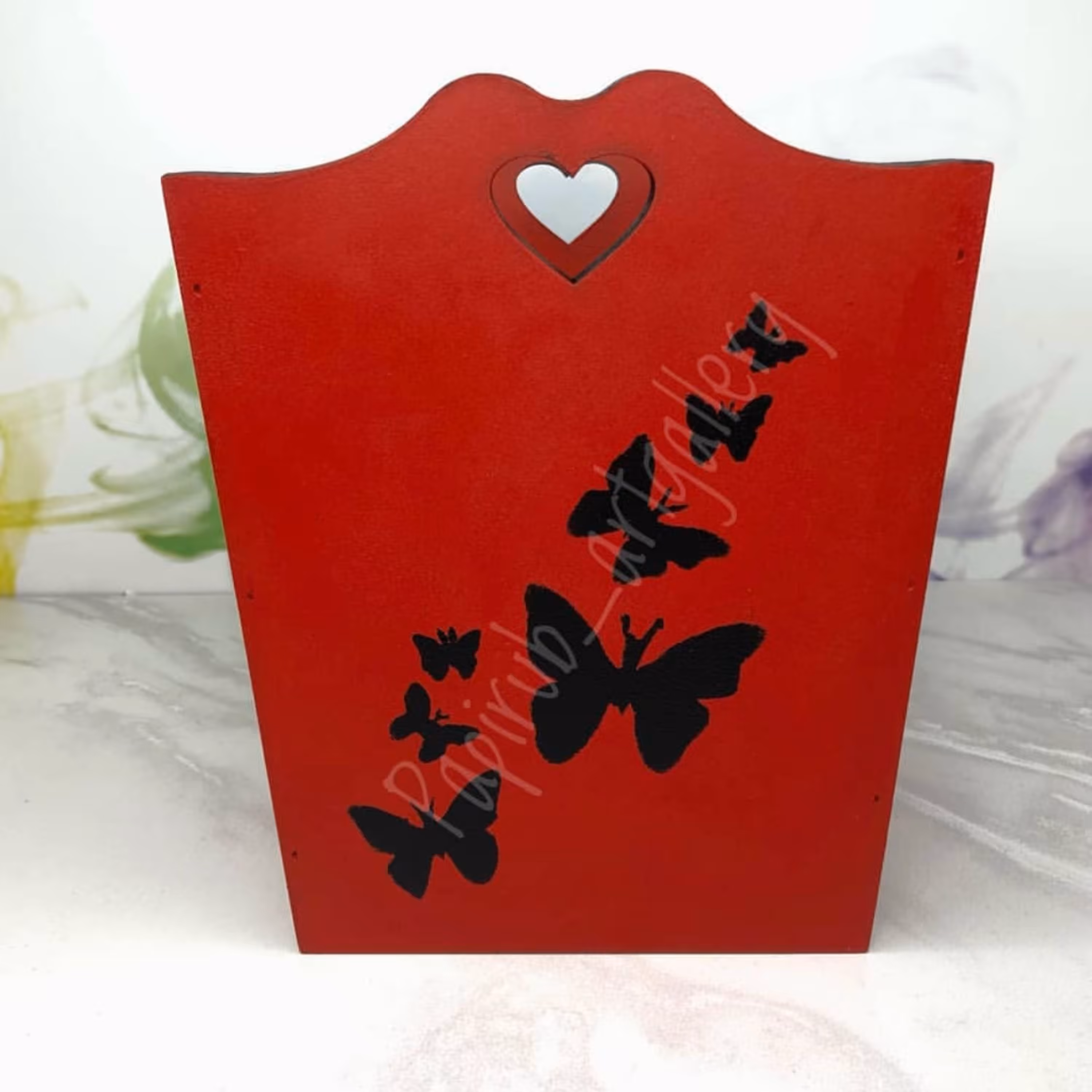 سطل چوبی دکوراتیو