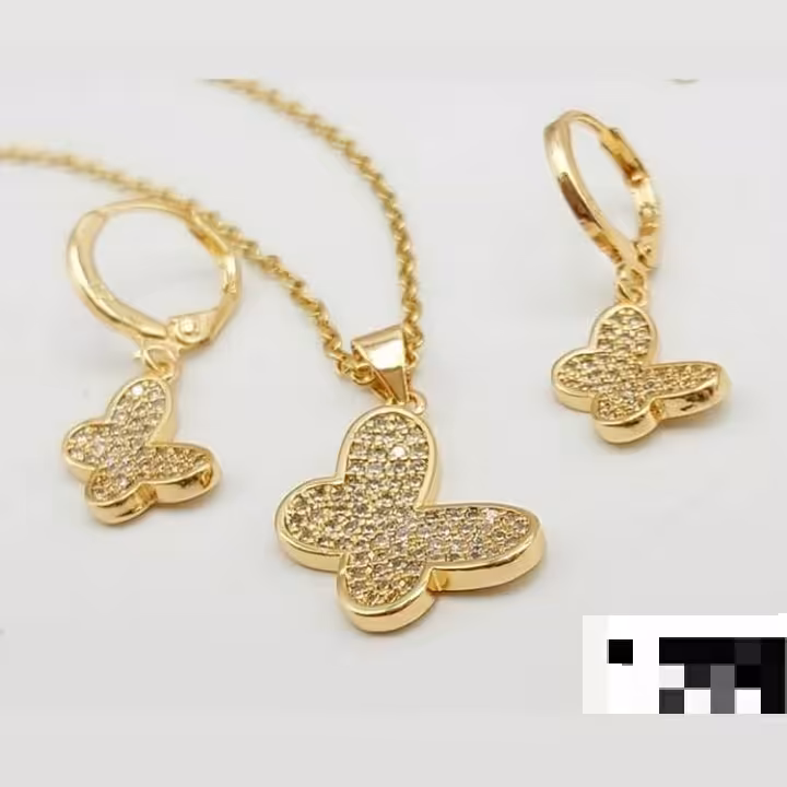 نیم ست زنانه دخترانه جذاب پروانه استیل طرح 11