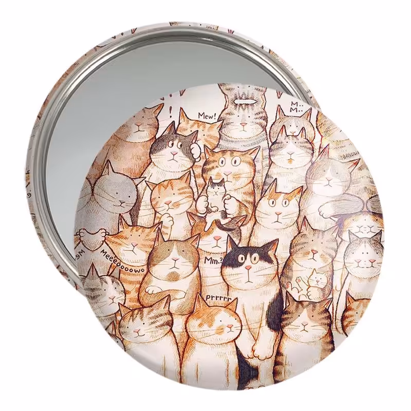 آینه جیبی خندالو مدل گربه  کد 5244