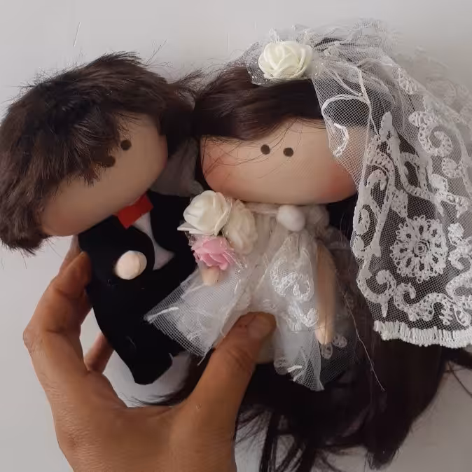 آویز ست عروس و داماد گیسو