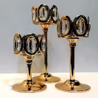 شمعدان سه سایز فلزی وارداتی عالیجناب 