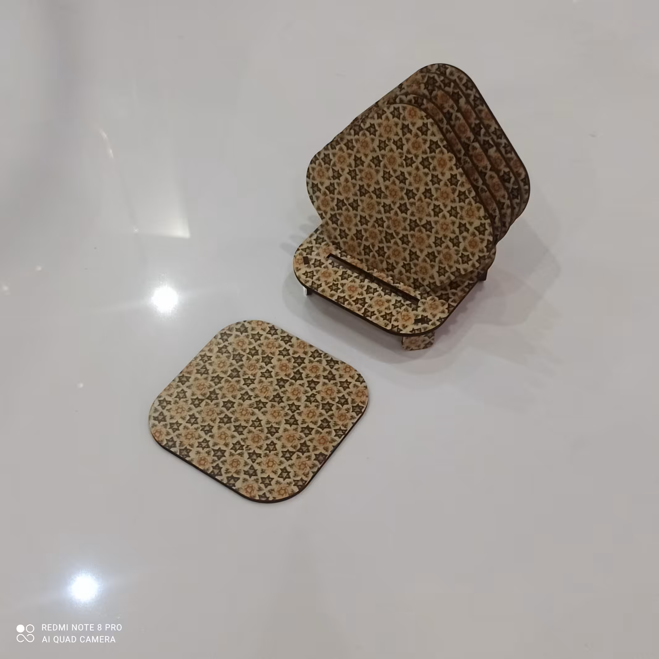 زیر لیوانی چوبی