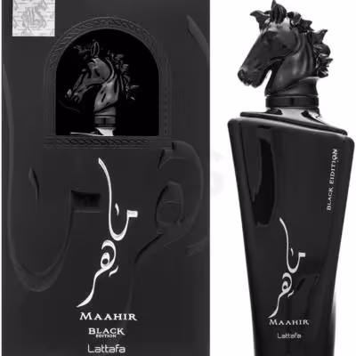 عطر خاص سلطنتی شیک ولنتاین مردانه ماهر مشکی لطافه اورجینال - ماندگاری و پخش بو عالی