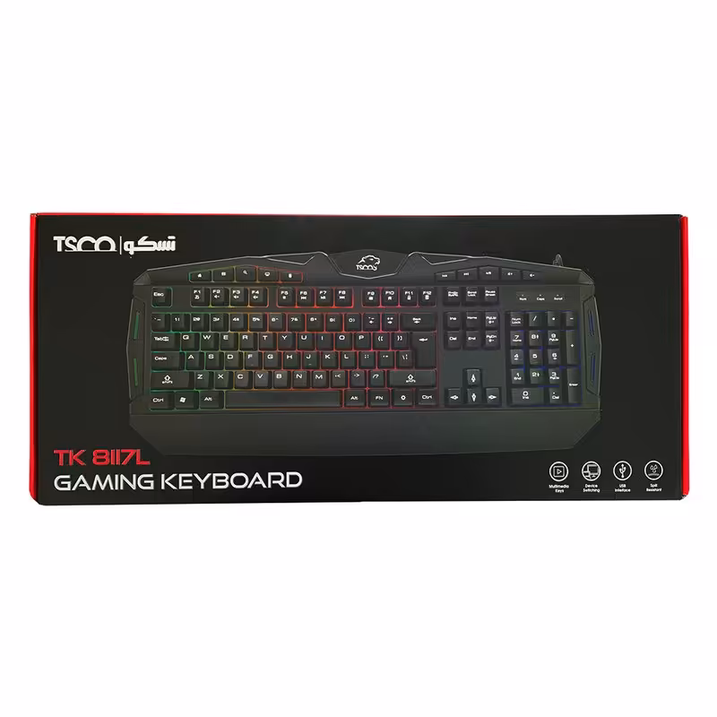 کیبورد مخصوص بازی تسکو مدل TK 8117 L