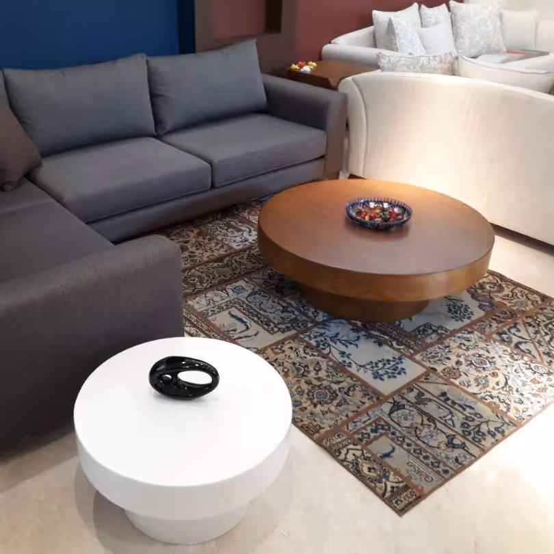 میزجلومبلی مدل H500 , ساخته شده با ام دی اف خام و روکش طبیعس چوب زیتون