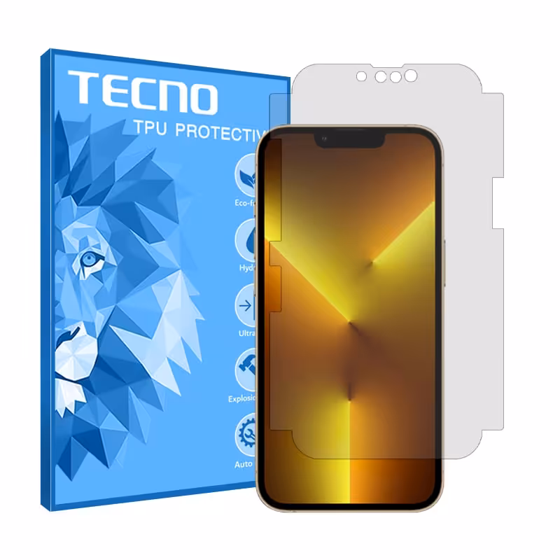 گلس اپل iPhone 13 Pro Max مدل هیدروژلی شفاف برند تکنو کد M