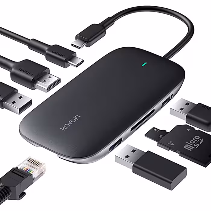 داک HOYOKI 8 in 1 با درگاه Type-c