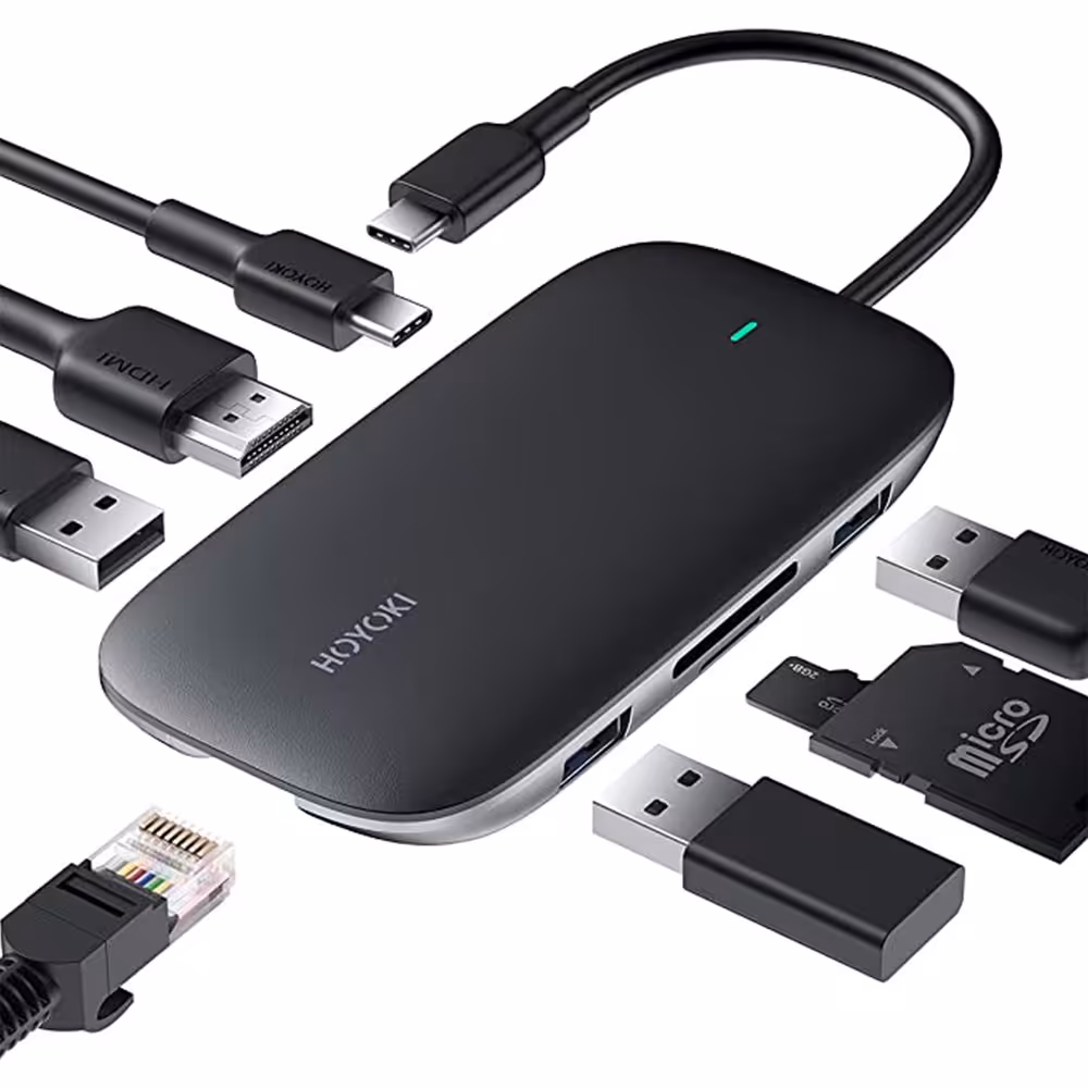 داک HOYOKI 8 in 1 با درگاه Type-c