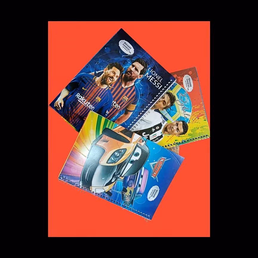 دفتر 50 برگ سیمی جلد گلاسه بهار دانش 