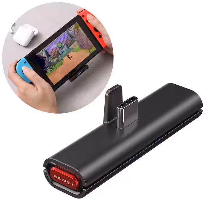 دانگل بلوتوث نینتندو سوییچ Baseus BA05 Wireless Adapter Type C NGBA05-01 همراه با تبدیل USB و استند