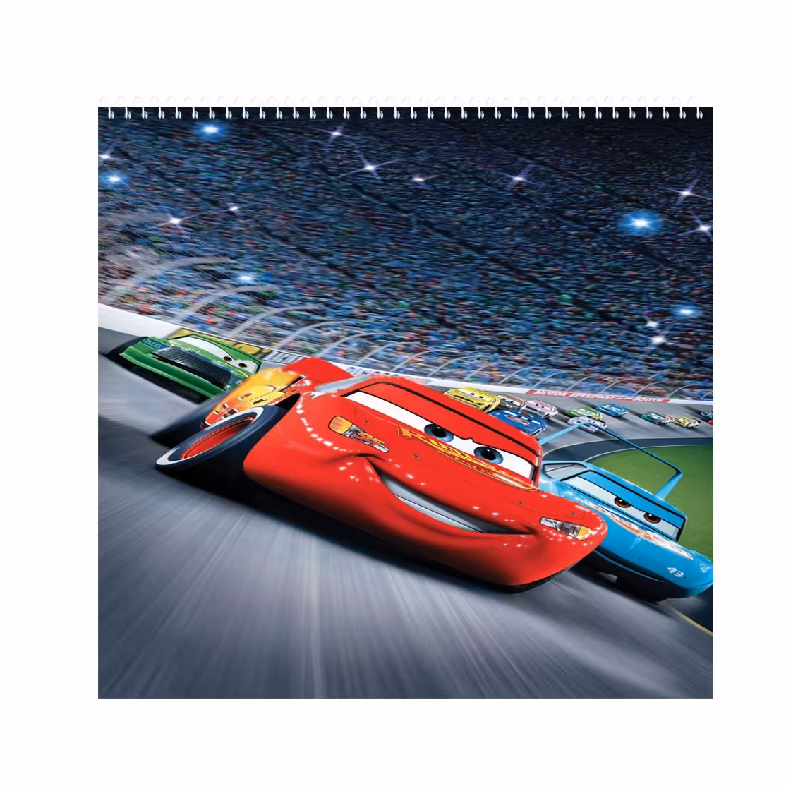 دفتر نقاشی  50 برگ  سیمی با تصویر کارتون ماشین ها