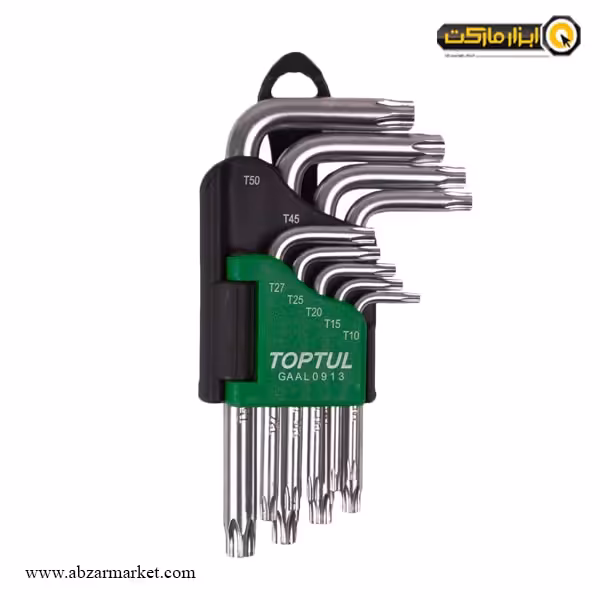 آچار آلن ستاره ای تاپ تول کارتی کوتاه 9 عددی مدل GAAL0913