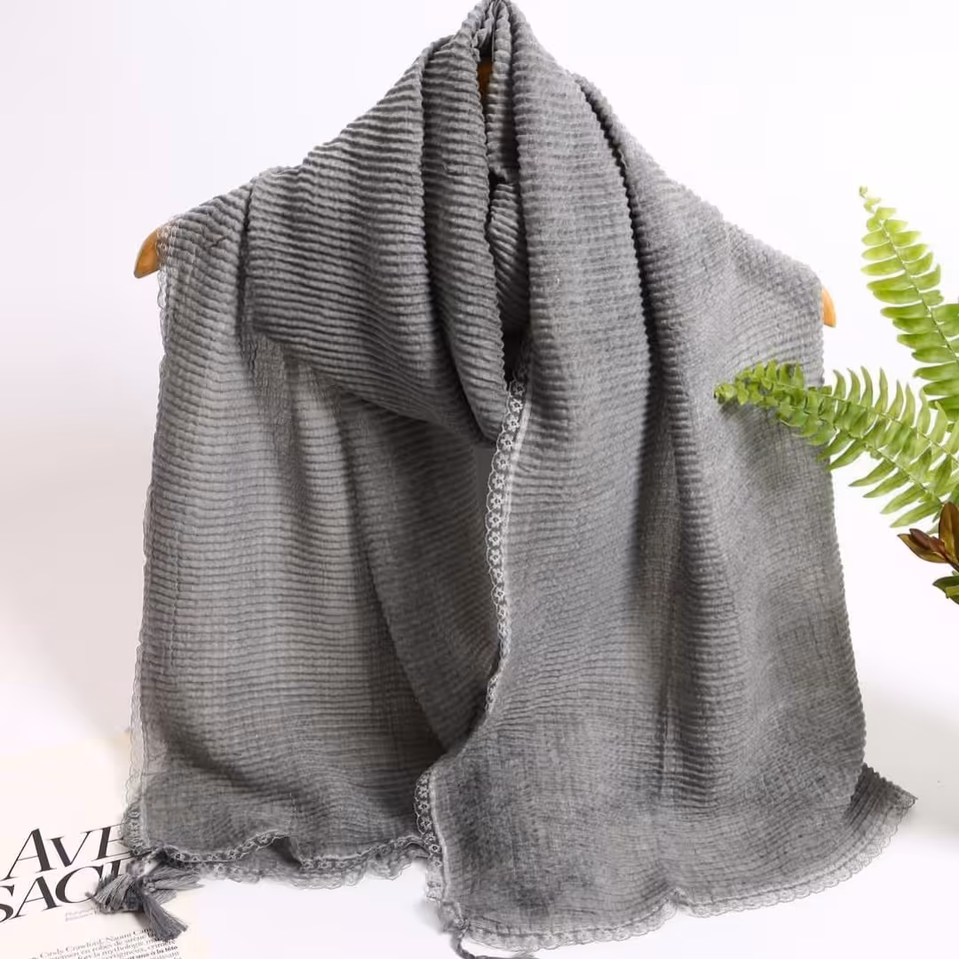 شال پلیسه نخی01