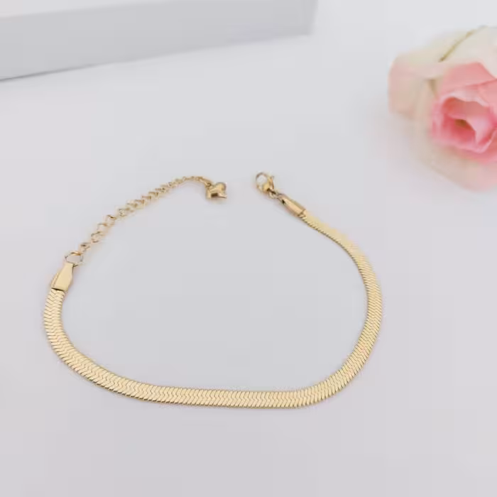 دستبند ماری کد11664طرح طلا.استاینلس استیل.آبکاری طلا.ضدحساسیت.رنگ ثابت