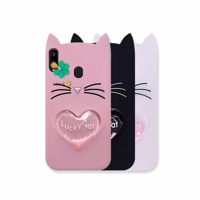 کاور آکواریومی گوشی سامسونگ Galaxy A20 طرح Lucky Cat
