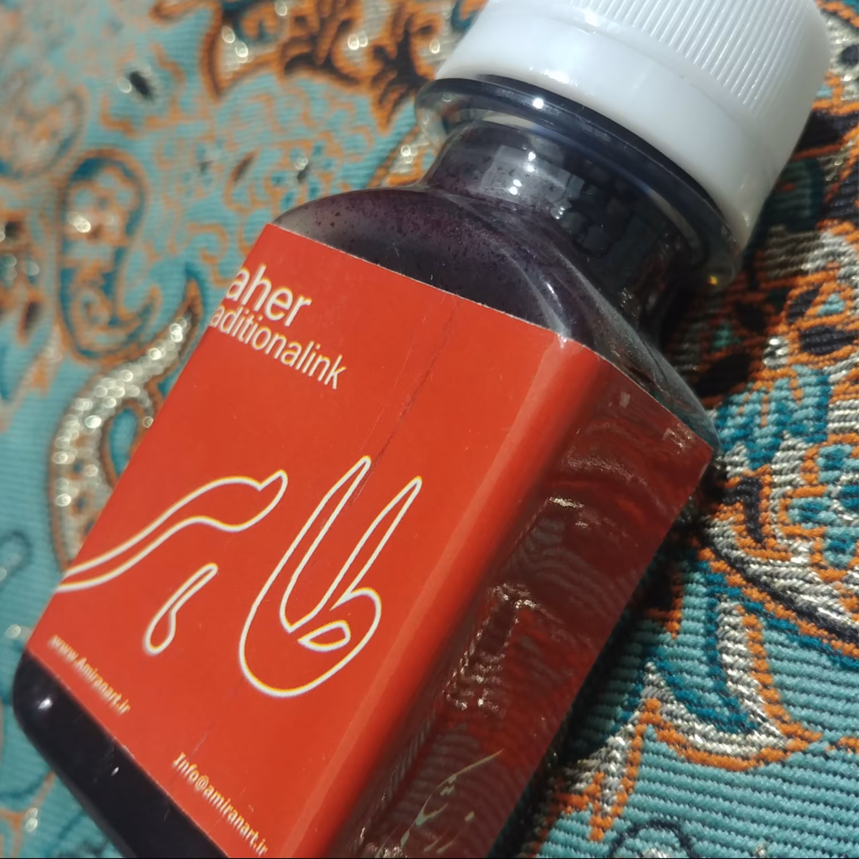 مرکب خوشنویسی طاهر - رنگ زرشکی - 60 میلی لیتر