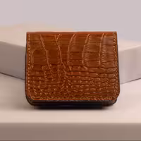 جاکارتی چرم طبیعی کروکو  عسلی