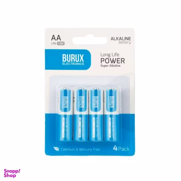 باتری قلمی بروکس مدل آلکالاین AA بسته 4 عددی