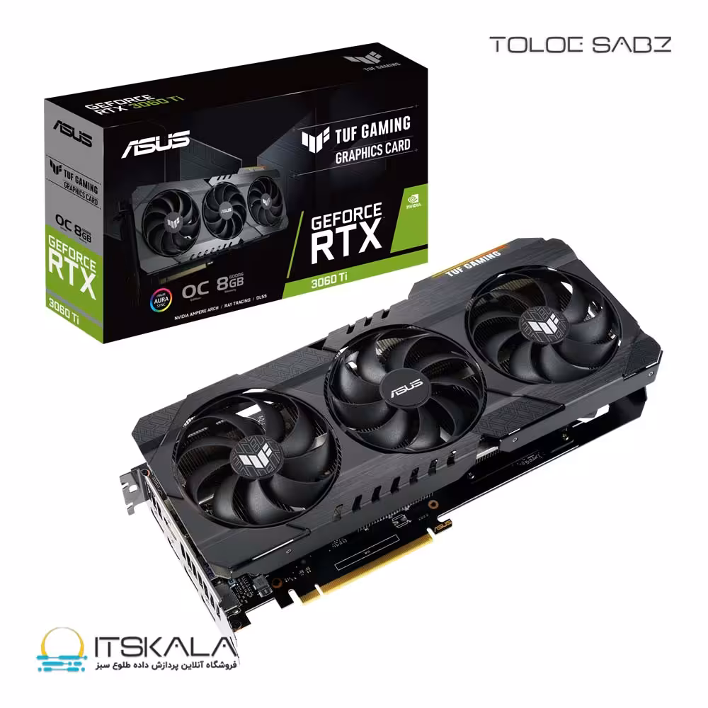 کارت گرافیک ایسوس TUF Gaming GeForce RTX 3060 Ti OC 8GB | ITSKALA