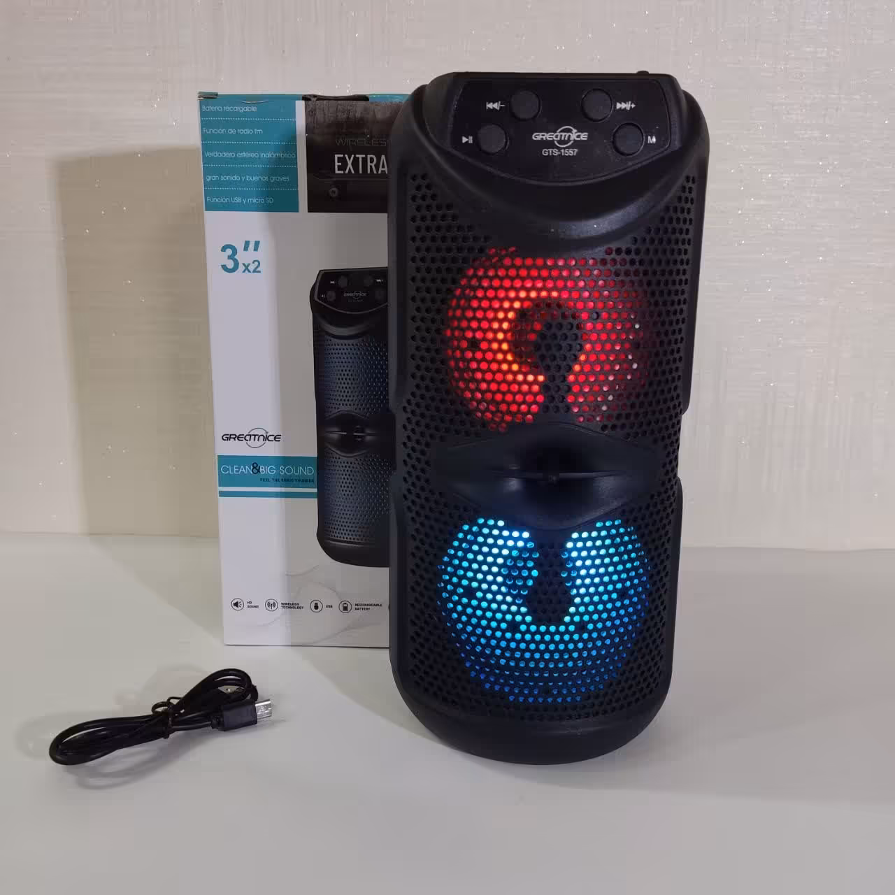 اسپیکر بلوتوثی قابل حمل گریت نایس دو باند 6 اینچ فلش خور و رم خور