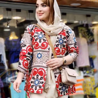 کت یقه گرد سنتی ترمه