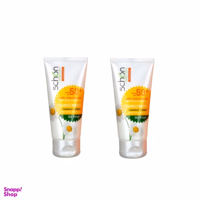 کرم ضد آفتاب فاقد چربی شون (Schon) با SPF50 حجم 50 میلی‌لیتر رنگ طبیعی مجموعه 2 عددی